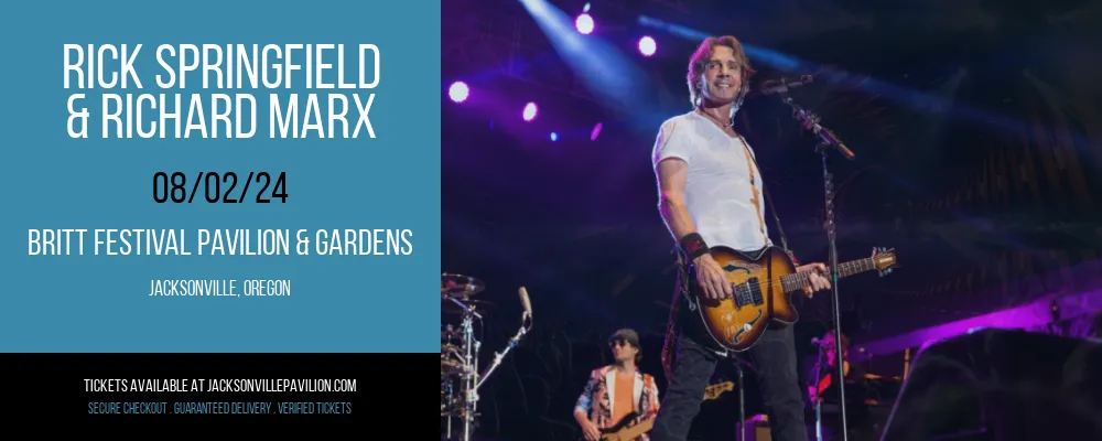 Rick Springfield & Richard Marx at Britt Festival Pavilion & Gardens