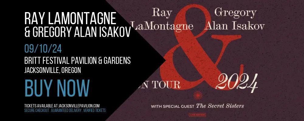 Ray Lamontagne & Gregory Alan Isakov at Britt Festival Pavilion & Gardens